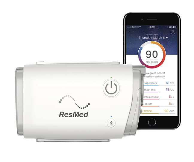 ResMed Air Mini travel CPAP machine with phone app